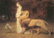 Briton Riviere Una and Lion oil painting reproduction